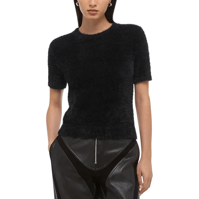 Helmut Lang Cropped Eyelash Tee