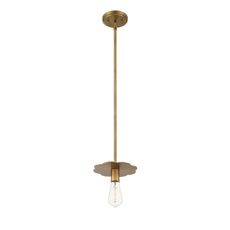 Trade Winds Lighting 1-Light Pendant Light In Natural Brass - TW90118-NB
