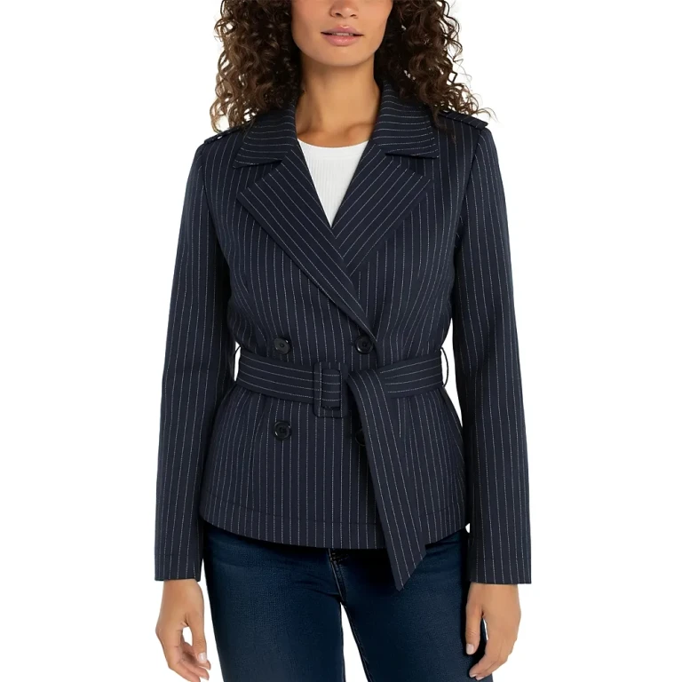 Liverpool Los Angeles Cropped Trench Jacket