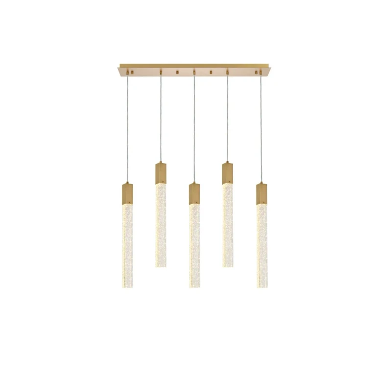 Satin Gold Five Light Pendant from the Weston Collection