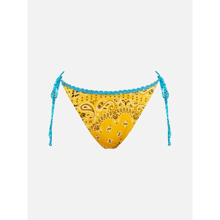 MC2 Saint Barth Yellow Bandana Print Marielle Swim Briefs