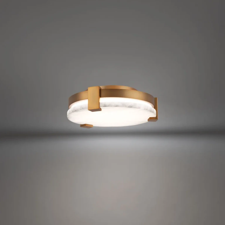 Aged Brass LED Flush Mount from the Catalonia Collection