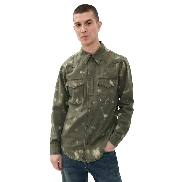 Chemise Western Isabel Marant Tasco Kaki Clair XL