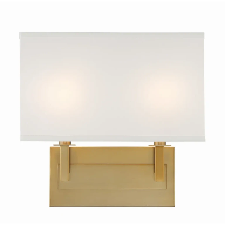 Vibrant Gold Two Light Wall Sconce from the Durham Collection