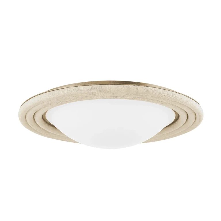 Patina Brass LED Flush Mount from the Zion Collection