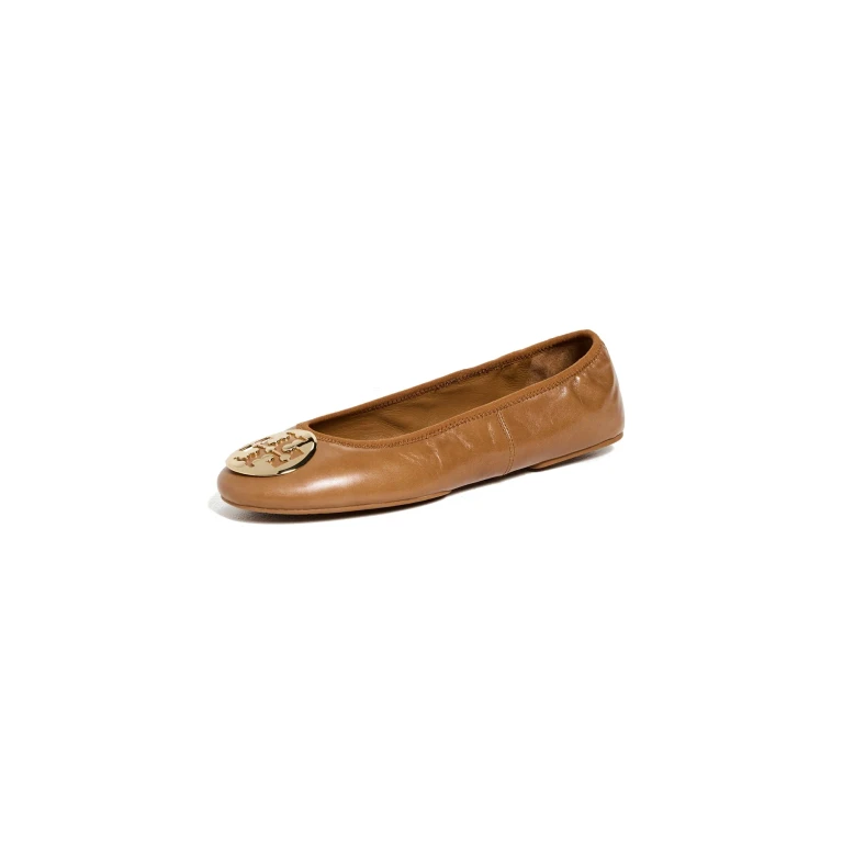 Tory Burch Reva Nappa Leather Ballerina Flats