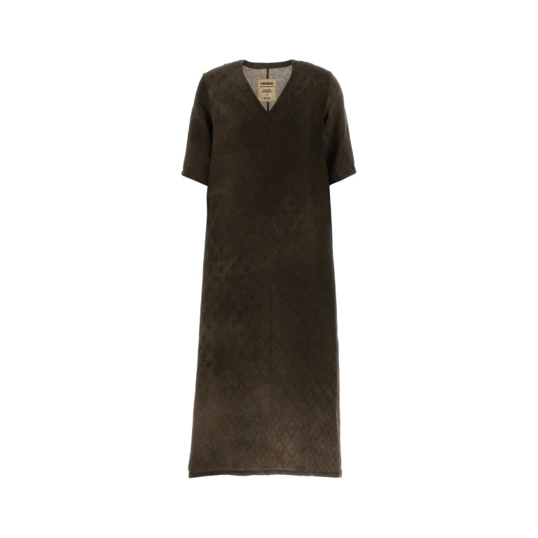 Uma Wang Brown Jersey Apostle Tunic Dress