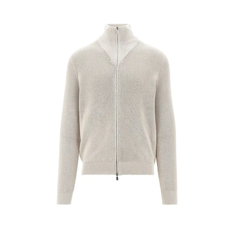 Cardigan Brunello Cucinelli en coton maille demi-anglaise