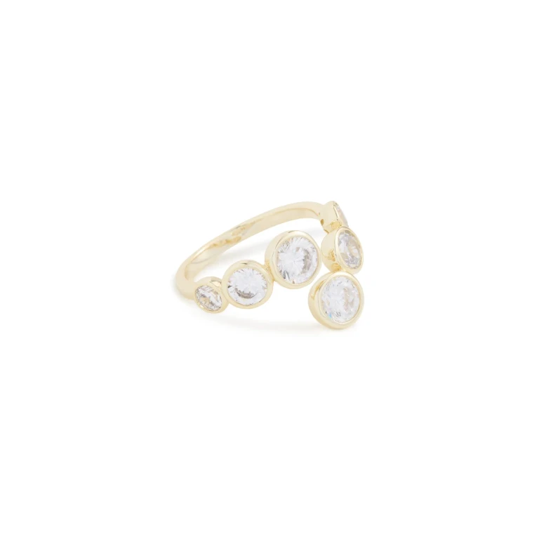 SHASHI Voluta Adjustable Ring Gold 7