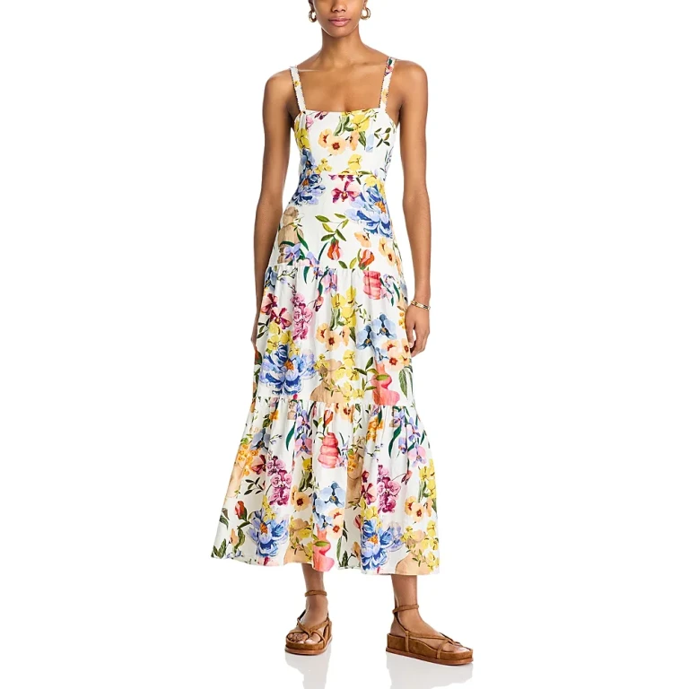 Farm Rio Greek Garden Sleeveless Maxi Dress