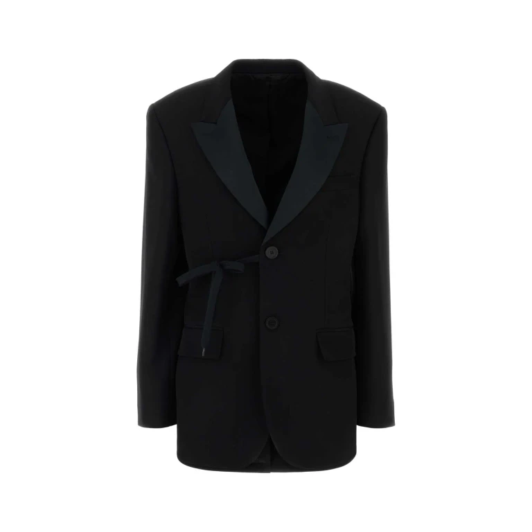 Off-White Black Wool Blazer