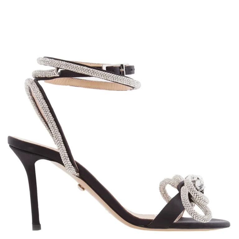 Mach & Mach Crystal Double Bow Sandals