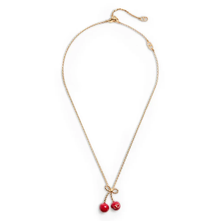 Valentino Garavani Cherry Pendant Necklace, 17.7-19.7