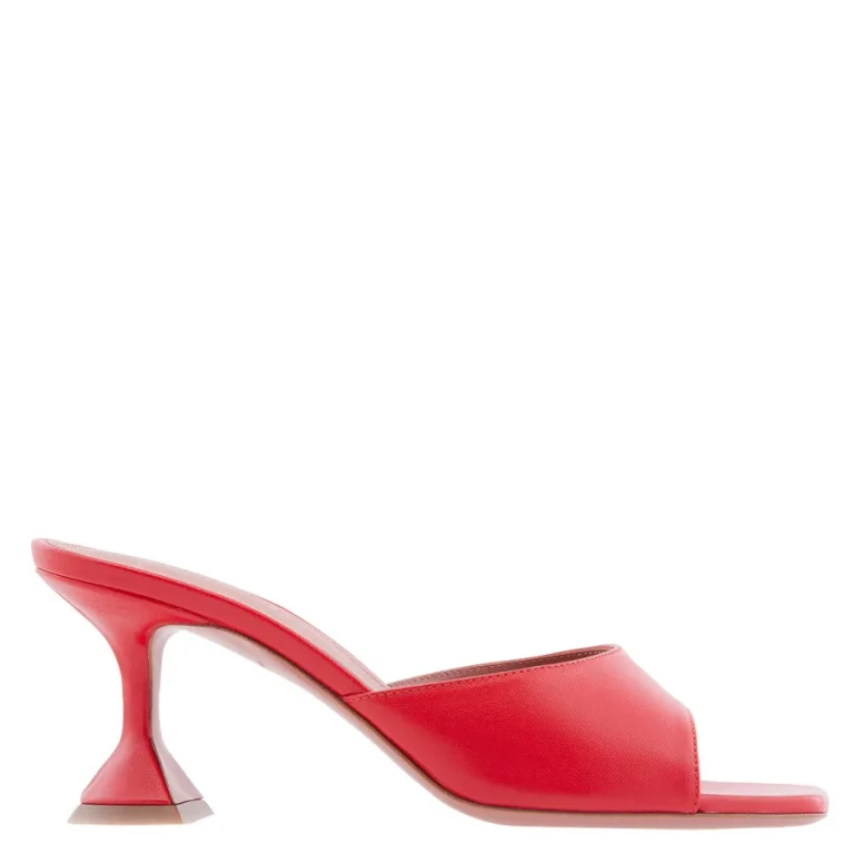 Amina Muaddi Nappa Red Lupita 70 Sandals
