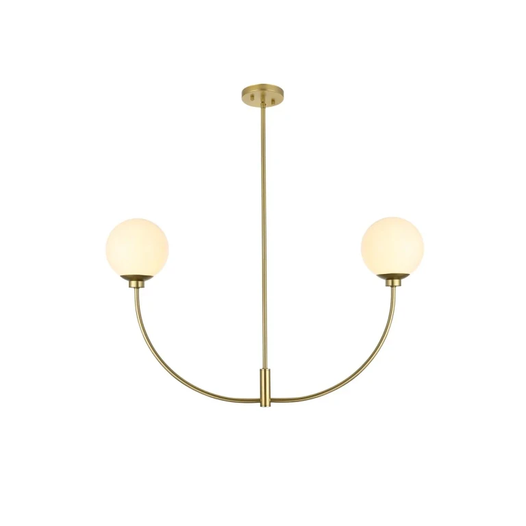 Brass Two Light Chandelier from the Nyomi Collection