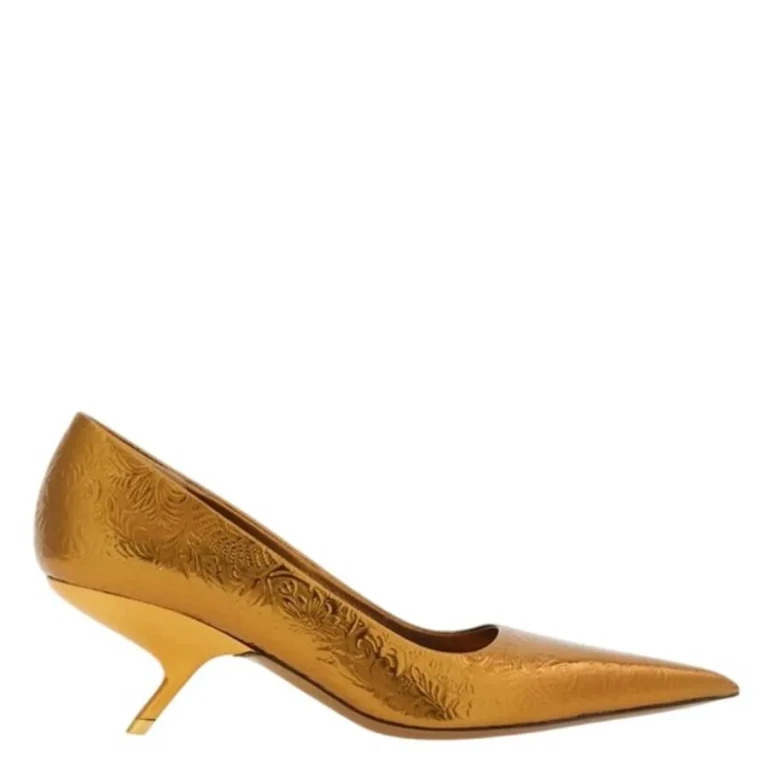 Ferragamo Eva 55 Laminated Riace Pumps