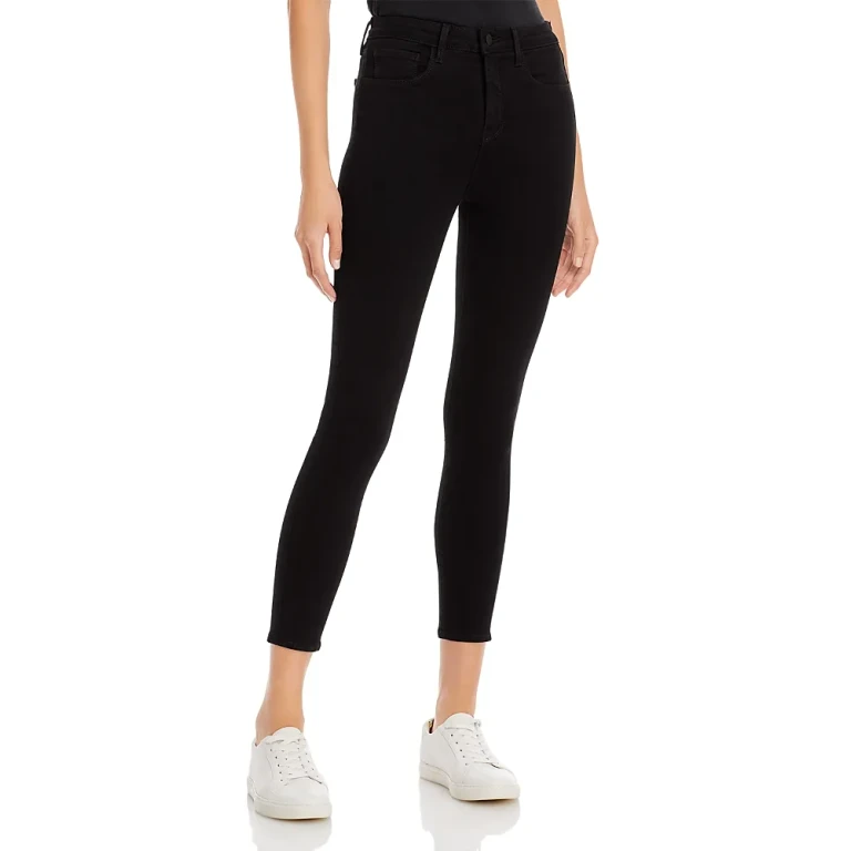 L'Agence Margot High-Rise Skinny Jeans in Noir