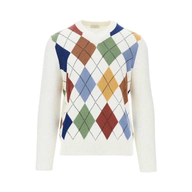 BALLANTYNE Diamond motif cotton sweater Man 48