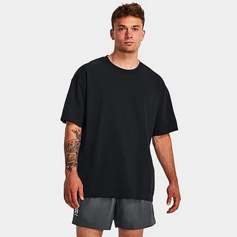 Men's Heavyweight Oversized T-Shirt in Black/White Size: XS