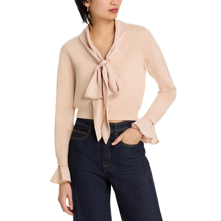 Cinq a Sept Lenu Tie Neck Sweater