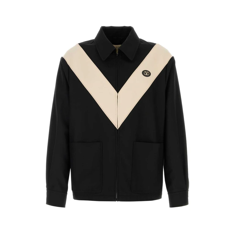 Valentino Garavani Black Gabardine Jacket Nero Giubbini - Men