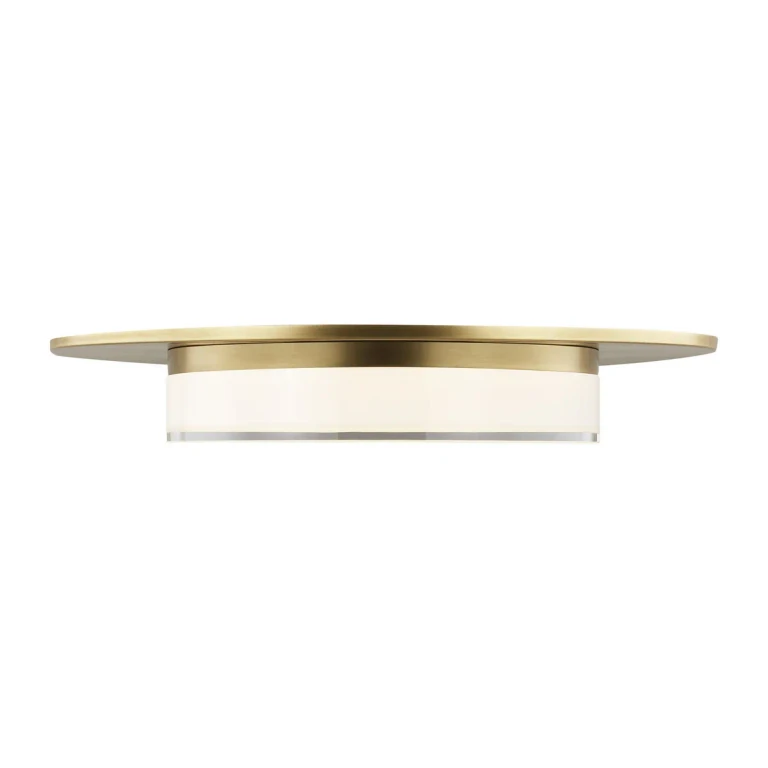 Sen 1-Light 2.60"H LED Flush Mount in Natural Brass