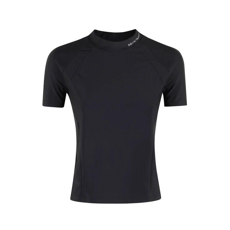 T By Alexander Wang Ss Rashguard Top W Mock Neck Black Polyamide Elastane T-shirt - Women