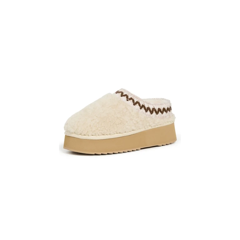 MOU Curly Platform Clogs Vanilla 39