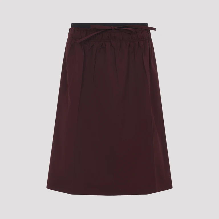 Prada Polyester Midi Skirt Grey Cotton - Women