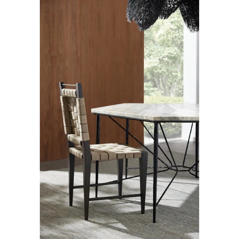 Stone Stone Ebony Antique Brass Dining Chair from the Lakewood Collection