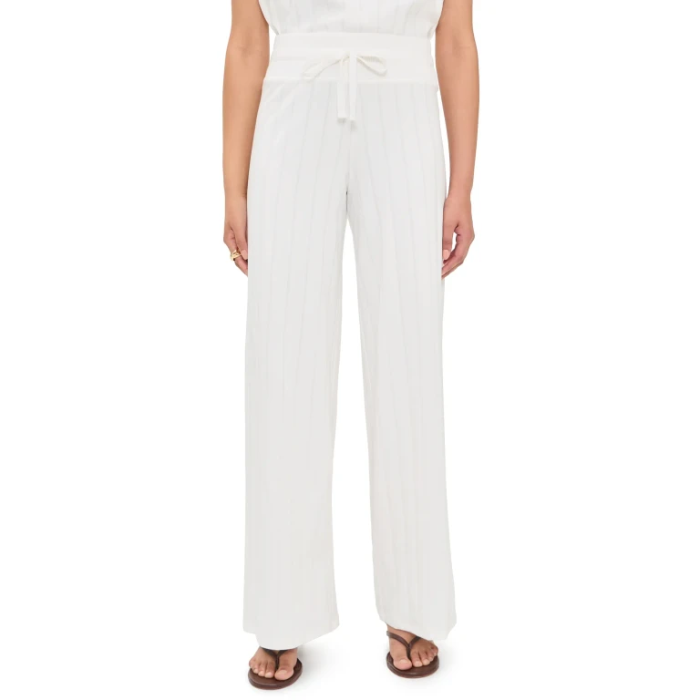 Splendid Splendid x @Cellajaneblog Wide Rib Flare Pants White L