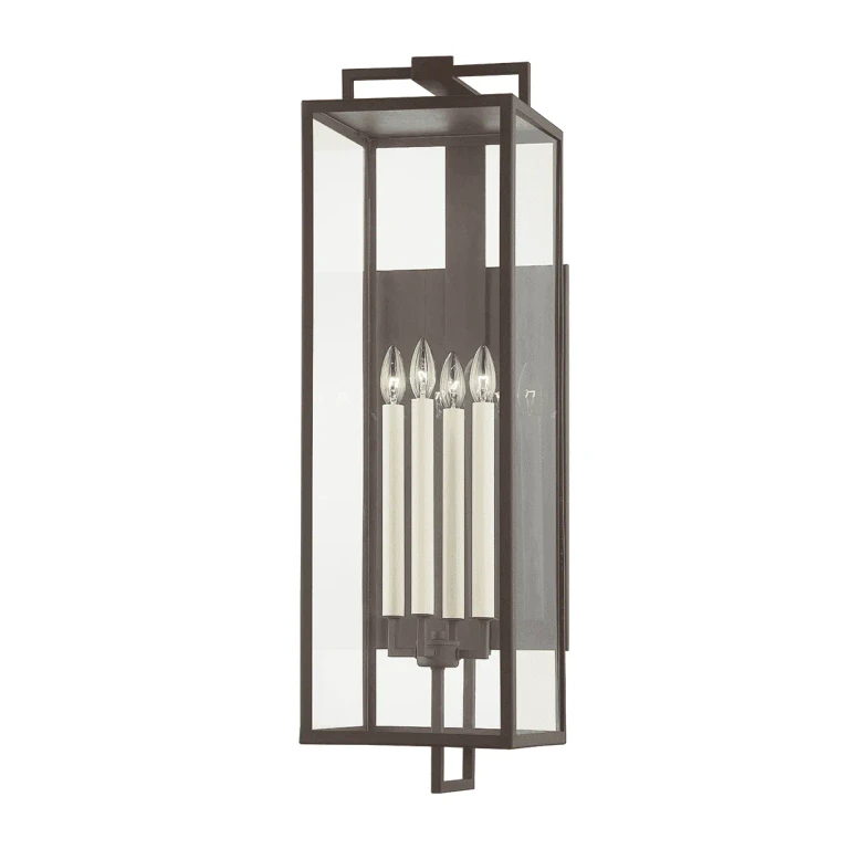 Textured Bronze Four Light Outdoor Wall Sconce from the Beckham Collection