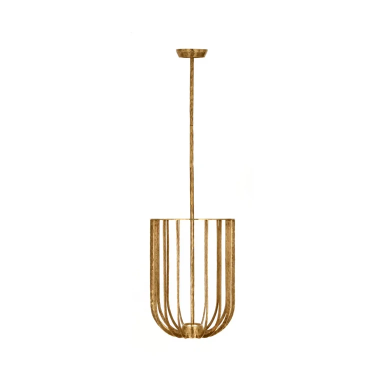 Polished Antique Brass LED Pendant from the Sanchi Collection