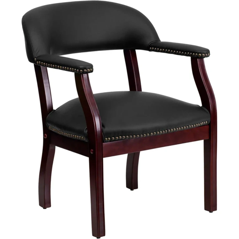 Sophisticated Black Leather Accent Chair