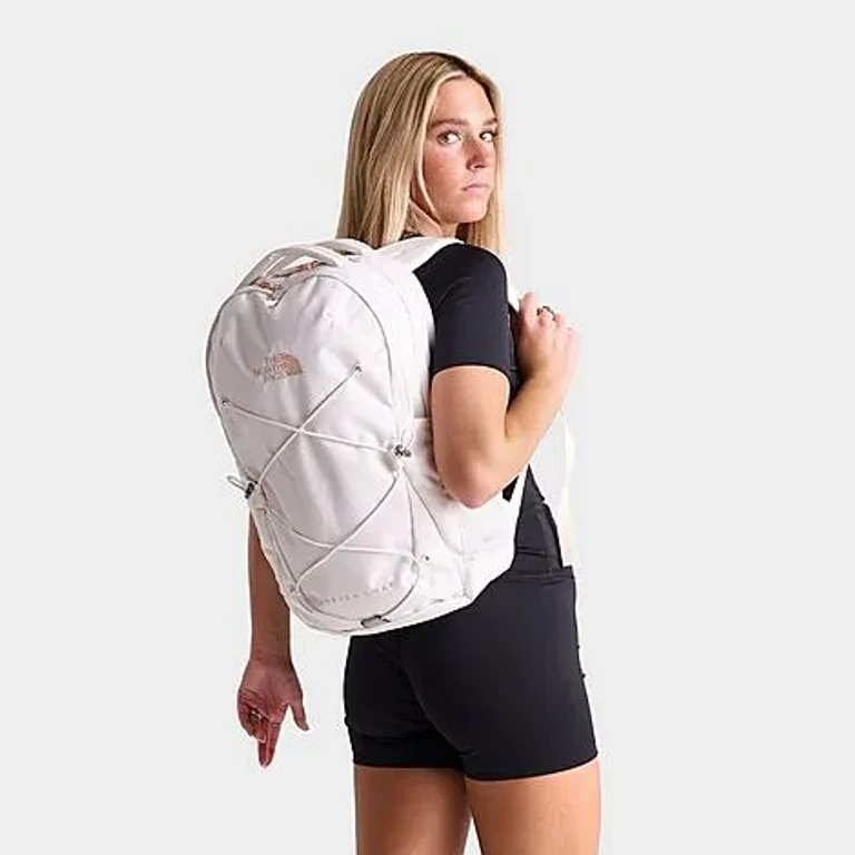 The North Face Jester Luxe Backpack (27L) in Gardenia White/Burnt Coral Metallic