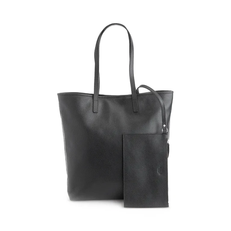 Royce New York Pebble Grain Leather Tall Tote