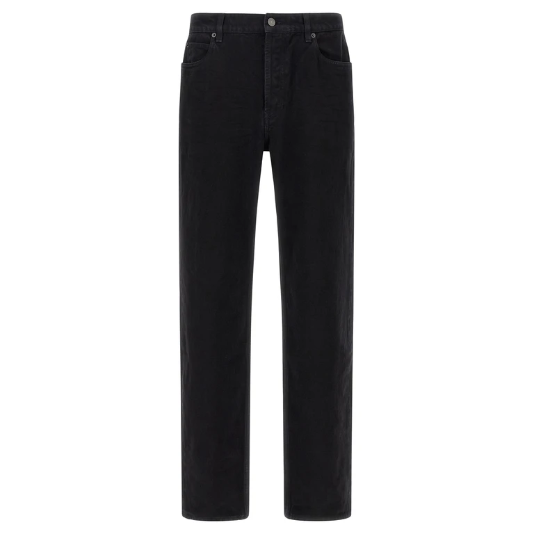 Saint Laurent Black Cotton Straight-Leg Jeans Clothing - Men