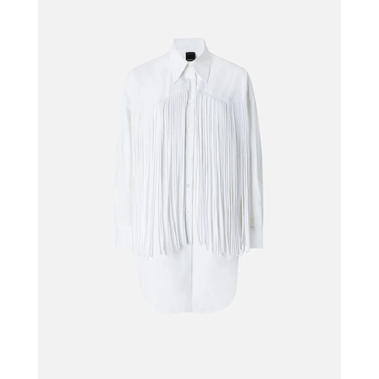 Pinko - Robe chemise courte à franges - XS