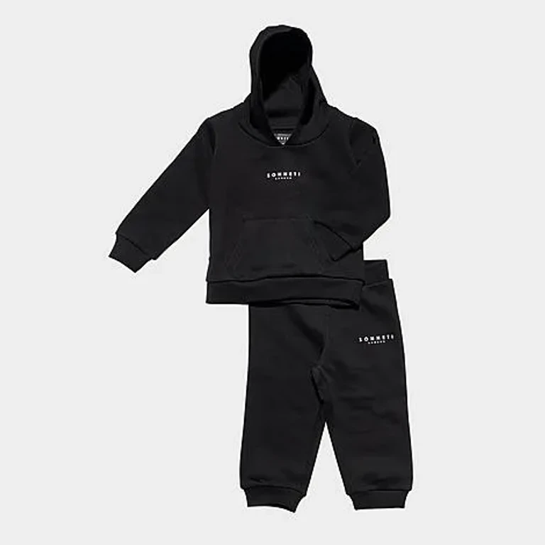 Sonneti Infant London Pullover Hoodie and Jogger Pants Set in Black Size: 12M