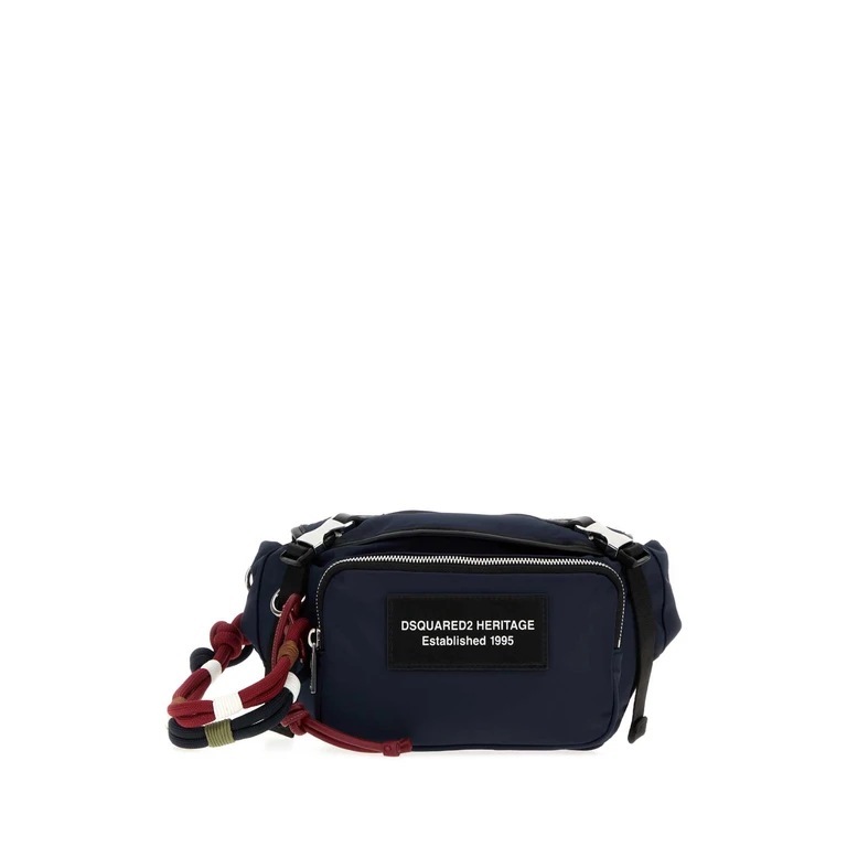 Navy Blue Fabric Belt Bag M1589 Zaini - Men