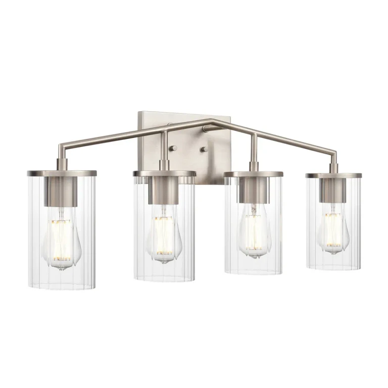 Brushed Nickel Bathroom Vanity Light from the Beverlly Collection