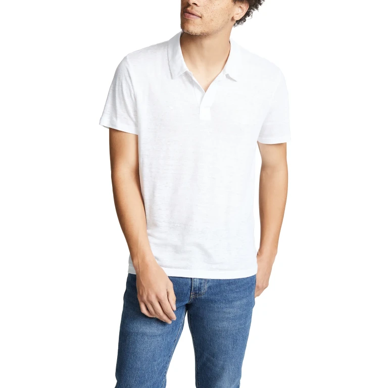 Vilebrequin Linen Pyramid Polo Shirt White XL