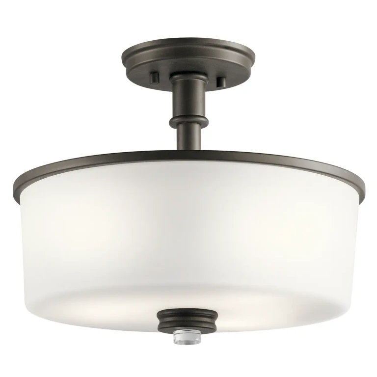 Olde Bronze Three Light Semi Flush Mount from the Joelson Collection