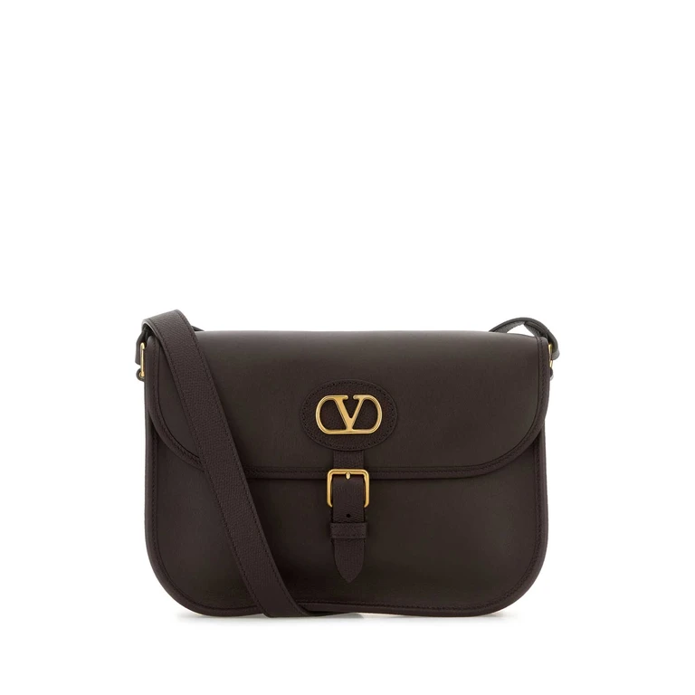 Valentino Garavani Chocolate Leather Antibes Crossbody Bag Oakbrown Calf - Bos Taurus Borse A Tracolla - Men