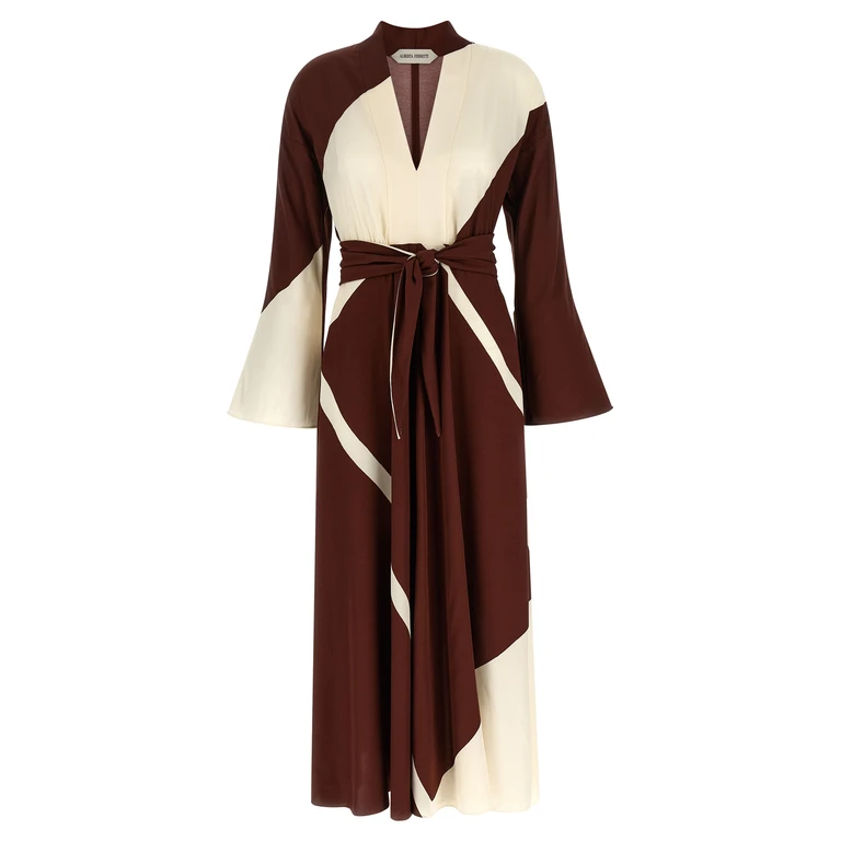 Alberta Ferretti Printed dress Bordeaux Viscose - Women