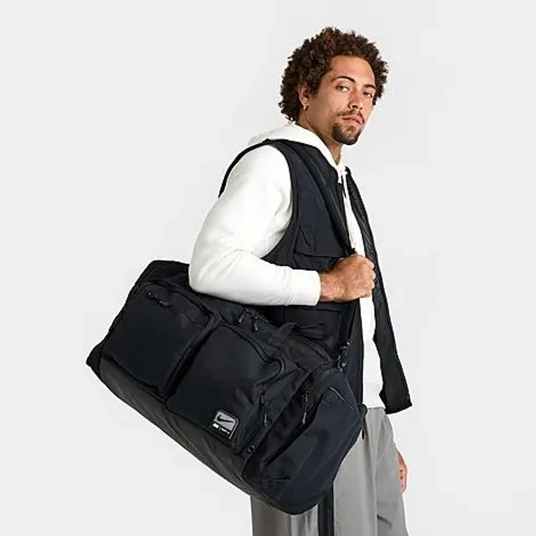 Nike Utility Power 2.0 Duffel Bag (Medium, 51L) in Black/White