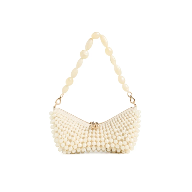 Cult Gaia Mercier Clutch Ivory One Size