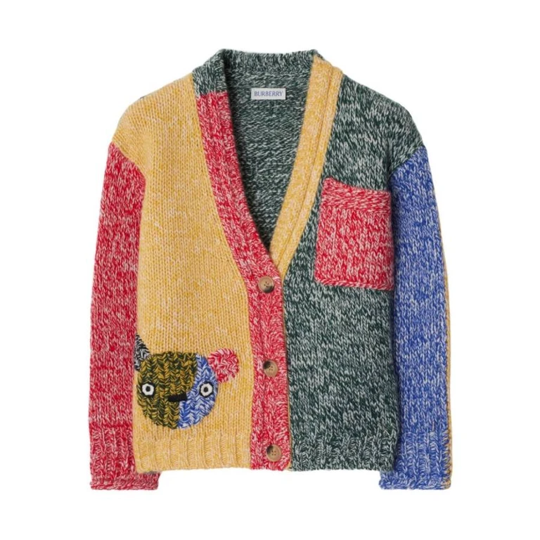 Burberry Kids Janice Colorblock Cashmere Cardigan