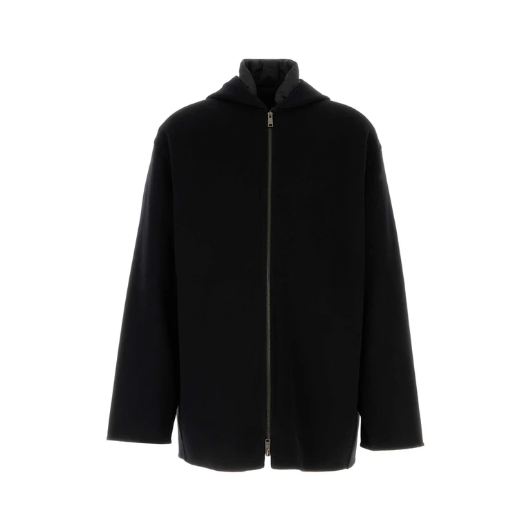 Black Silk Padded Jacket Nero Giubbini - Men