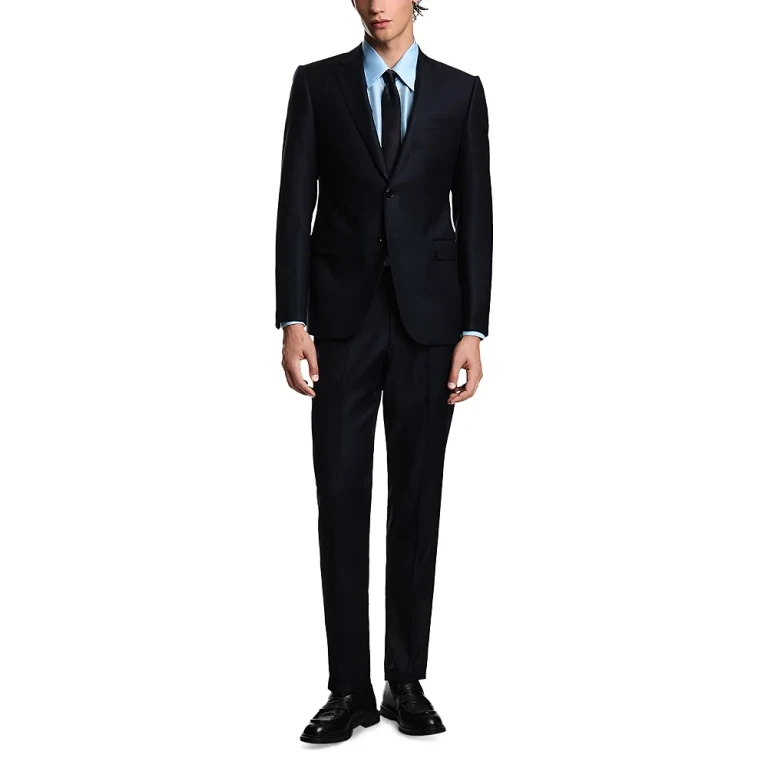 Emporio Armani M Line Slim Fit Herringbone Wool Suit